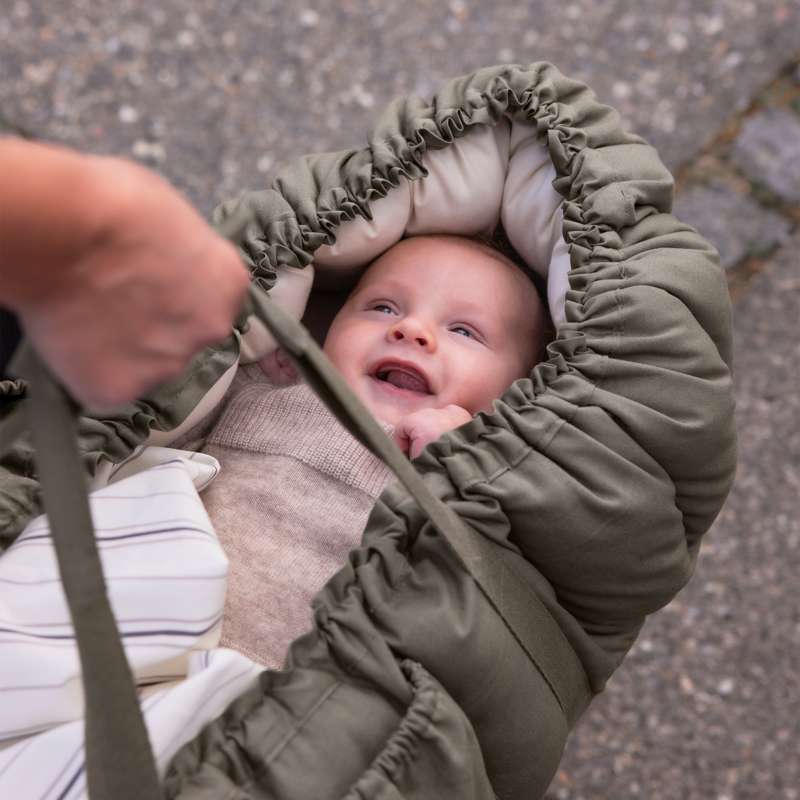 Sebra 3-i-1 Babynest - Dark Olive - Billede 2