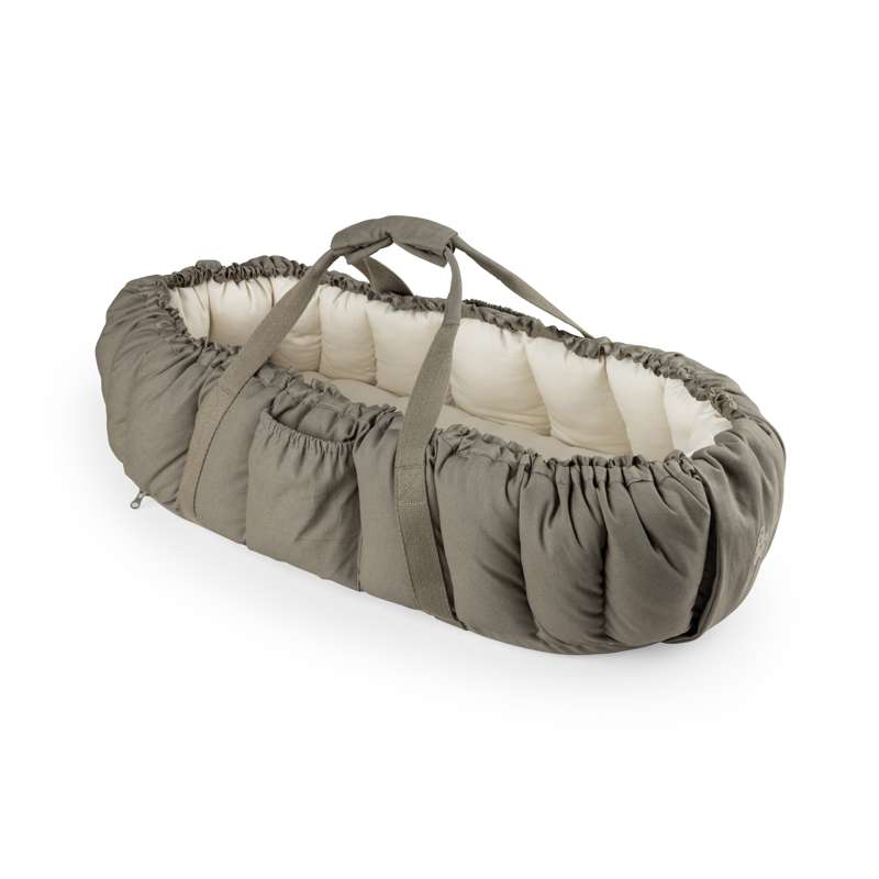 Sebra 3-i-1 Babynest m. Kaleche - Dark Olive - Billede 12