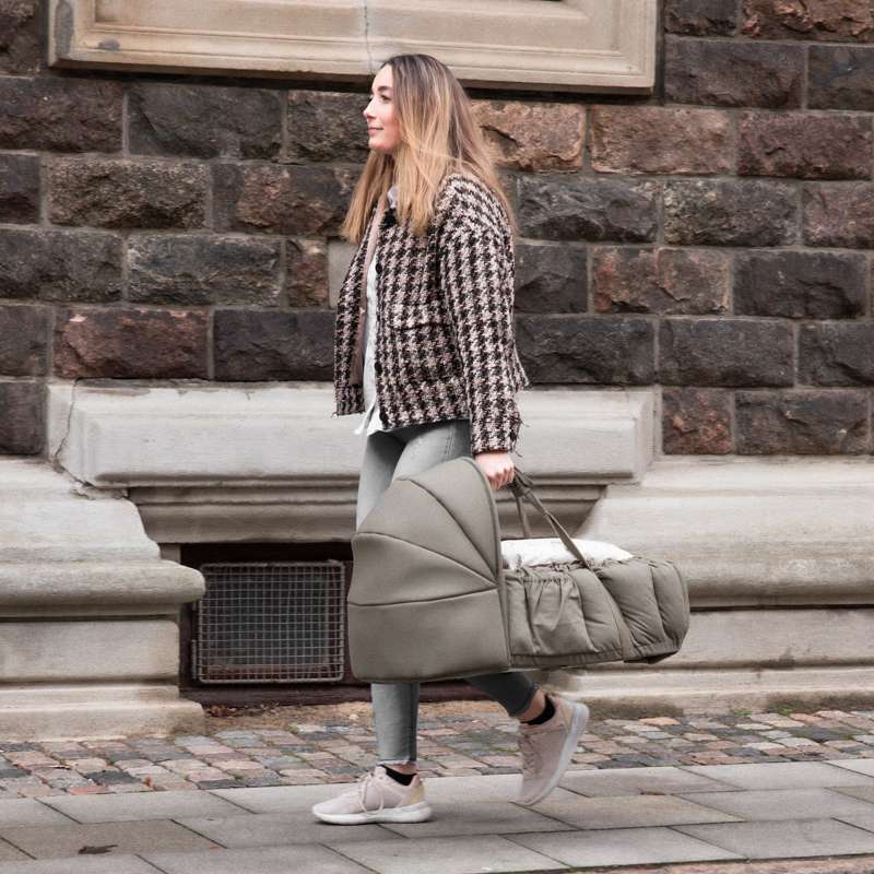 Sebra 3-i-1 Babynest m. Kaleche - Dark Olive - Billede 2