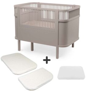 Sebra Sengen - Klassisk - Jetty Beige - m. Kid'oh Madras - Bundle 1