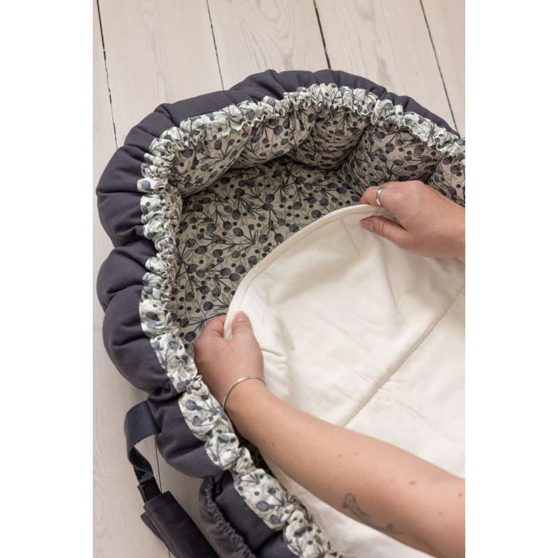 Sebra 3-i-1 Babynest - Blue Olive - Billede 4