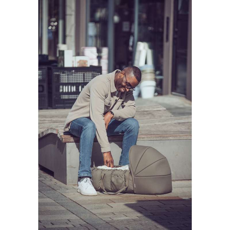 Sebra 3-i-1 Babynest m. Kaleche - Dark Olive - Billede 3